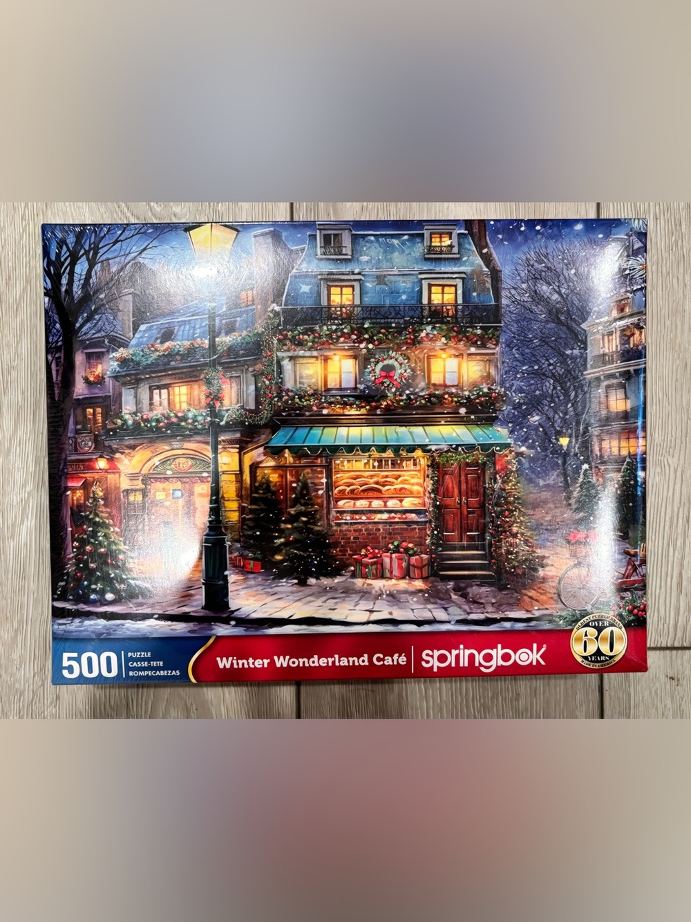 Springbok Winter Wonderland Café 500-Piece Puzzle - Festive Night Scene